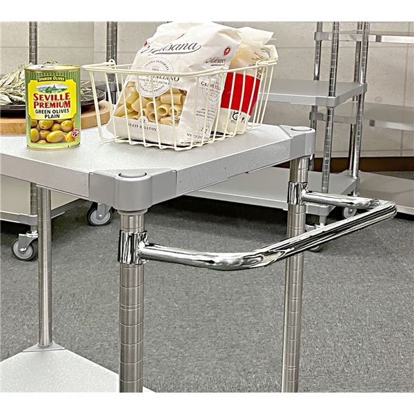 プロフェイス 専用 カート用 ハンドル 35cm専用 シルバー 日本製 スチールラック 収納棚 部品 パーツ インテリア家具