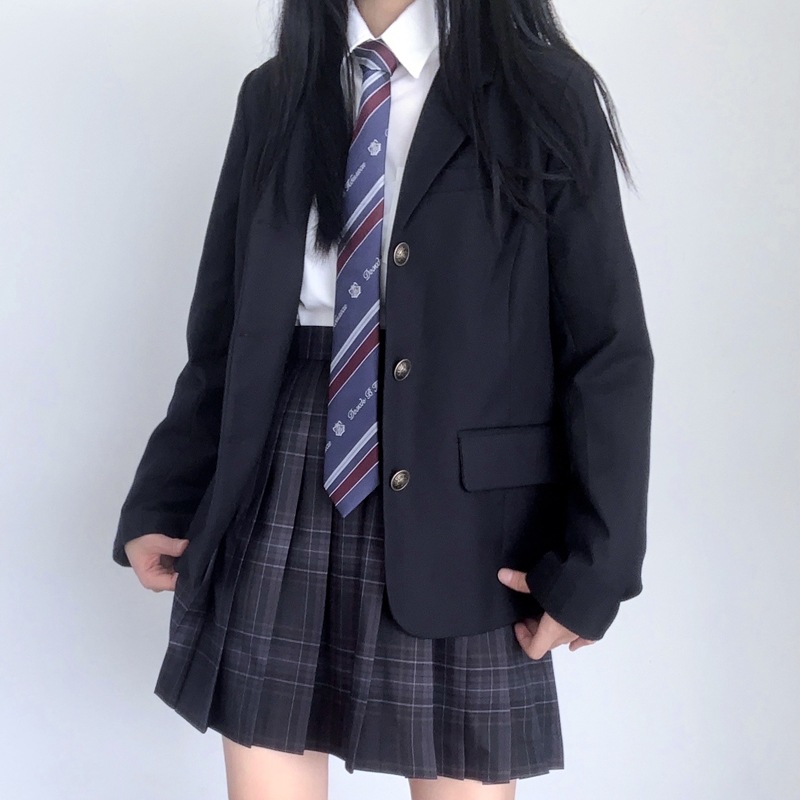 4点セットブレザー+スカート+リボン+ブラウス 制服スクールスウィートティーン ジャケットJK女の子卒業式就職活動面接ブラックアウターコート高校生中学生学生制服 卒業式入学式冬秋春夏