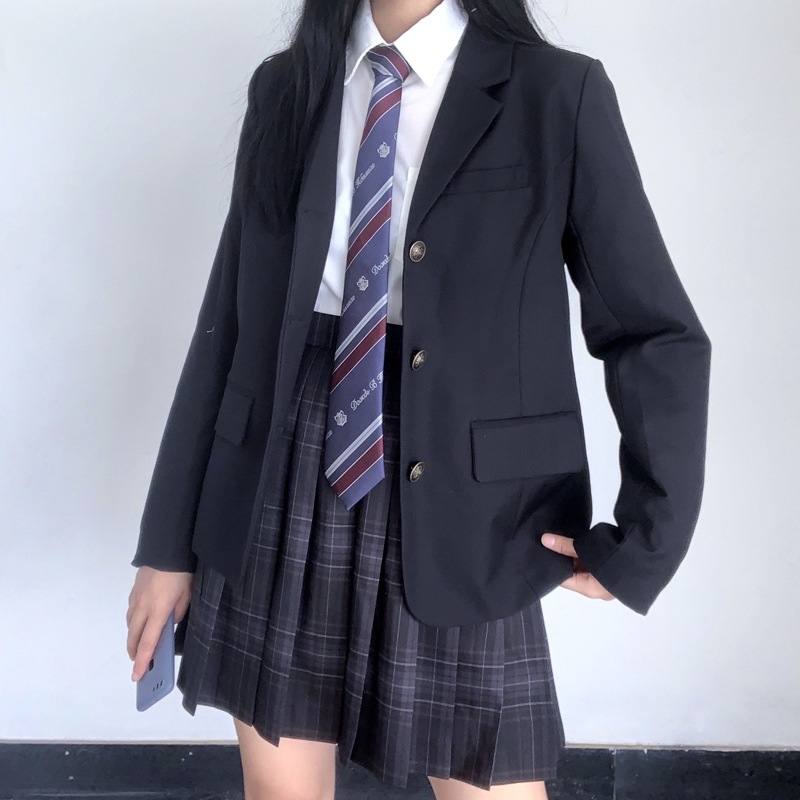 4点セットブレザー+スカート+リボン+ブラウス 制服スクールスウィートティーン ジャケットJK女の子卒業式就職活動面接ブラックアウターコート高校生中学生学生制服 卒業式入学式冬秋春夏
