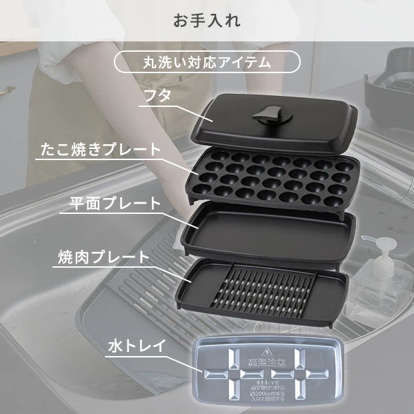 Qoo10] 山善 焼肉プレート ホットプレート 大型 3枚