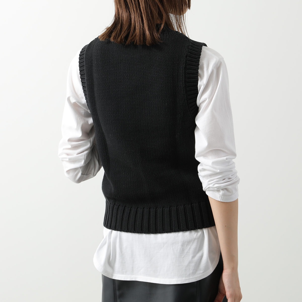 GANNI ガニー ニットベスト Cotton Rope Vest K2047 K2100 2589 レディース ノースリーブ ロゴ プルオーバー クルーネック 【mega】