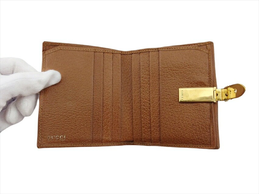 グッチ 折りたたみ 財布 二つ折り 財布 メンズ可 GUCCI 中古