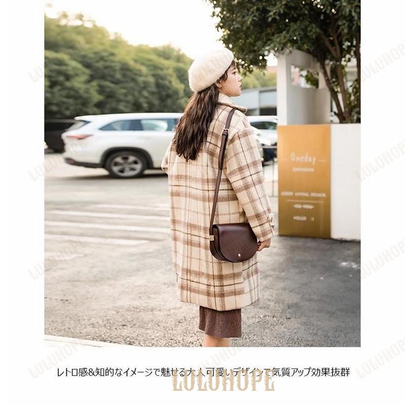 ダッフルコート チェック柄 レディース ラシャコート コート 冬