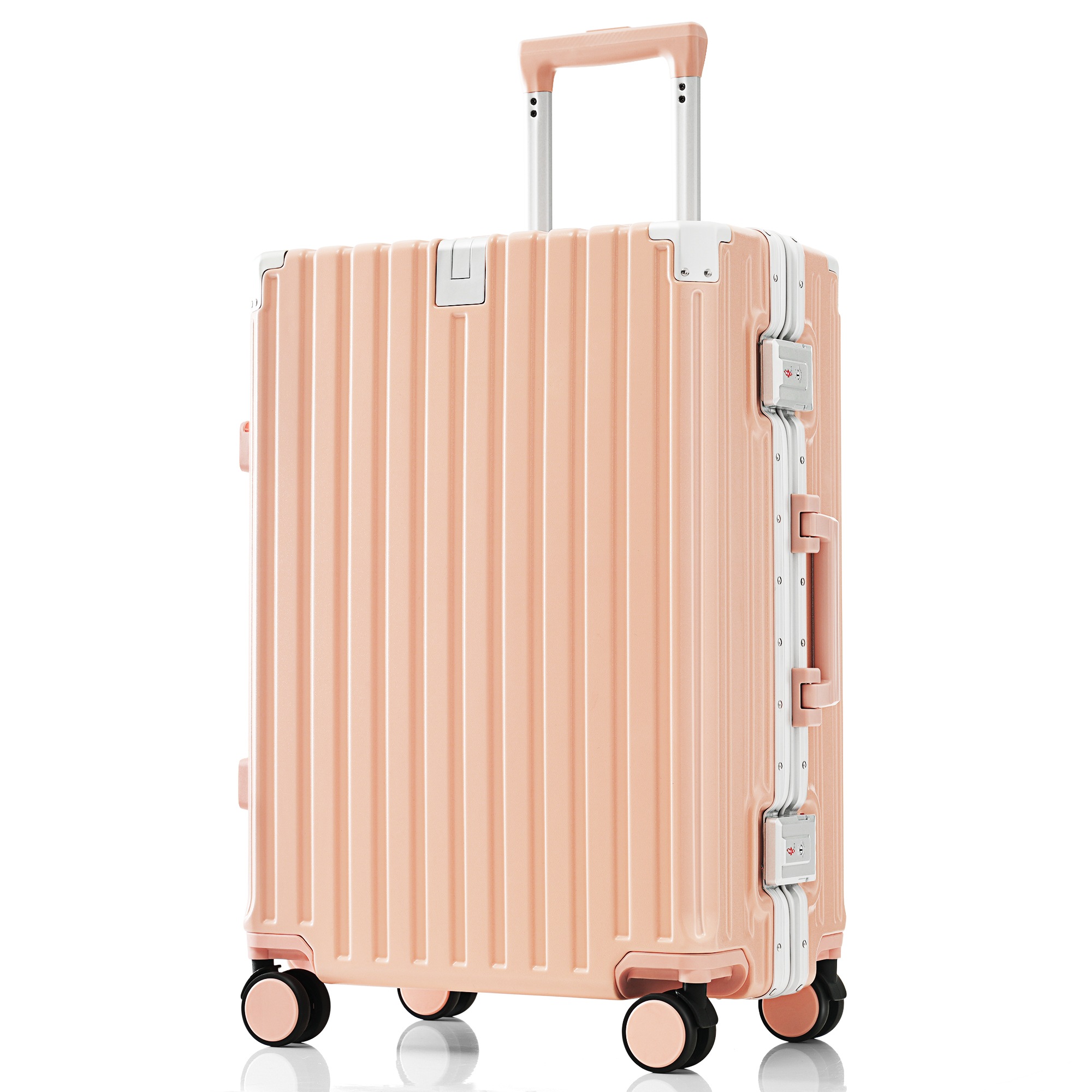 【大好評！最安値挑戦!】スーツケース キャリーケース キャリーバッグ Lサイズ フレームタイプ アルミ USBポート付き カップホルダー フック式底足 ストッパー付き ドリンクホルダー 軽量 おしゃれ