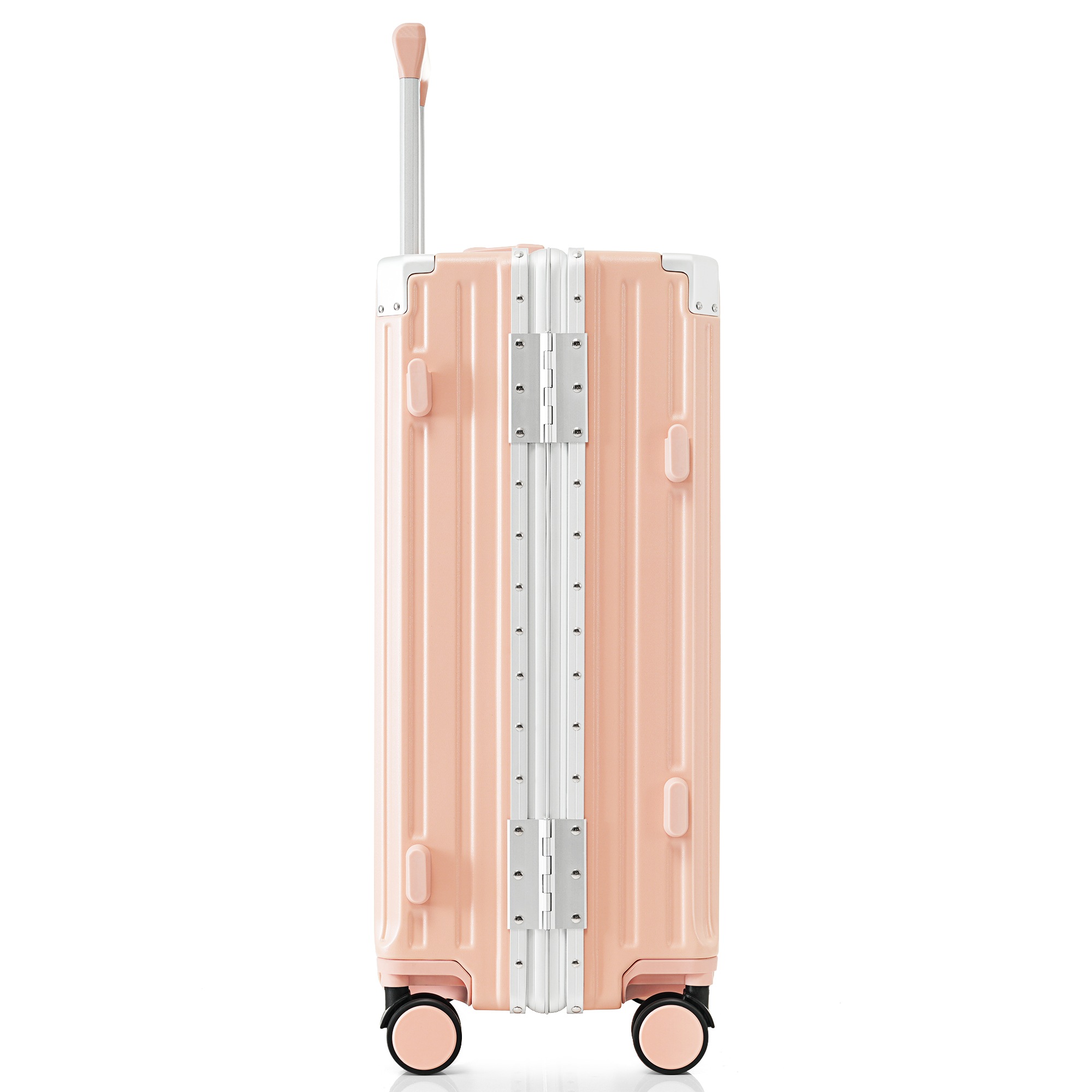 【大好評！最安値挑戦!】スーツケース キャリーケース キャリーバッグ Lサイズ フレームタイプ アルミ USBポート付き カップホルダー フック式底足 ストッパー付き ドリンクホルダー 軽量 おしゃれ