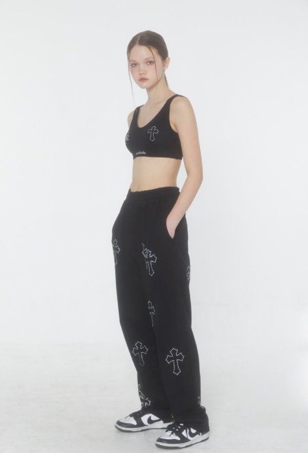 ☆人気☆【ROCKCAKE】☆Half Crystal Jogger Pants☆ efdf635a756837f8733631ebbc1959