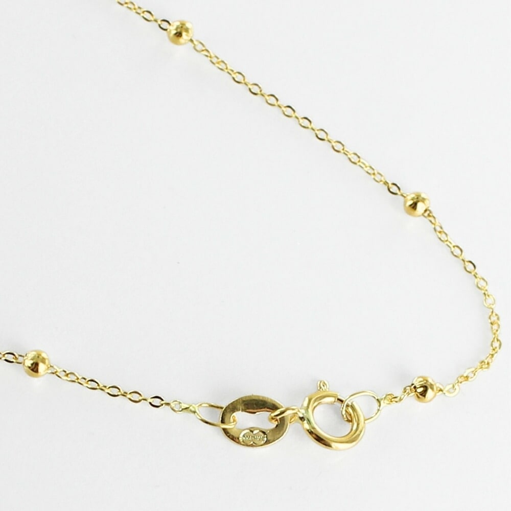 UNOAERRE ウノアエレ ボールステーションネックレス K18 レディース イエローゴールド ネックレス チェーン プレゼント 女性 イタリア製 18金 18K ギフト 彼女 母 妻 婚約 結婚記