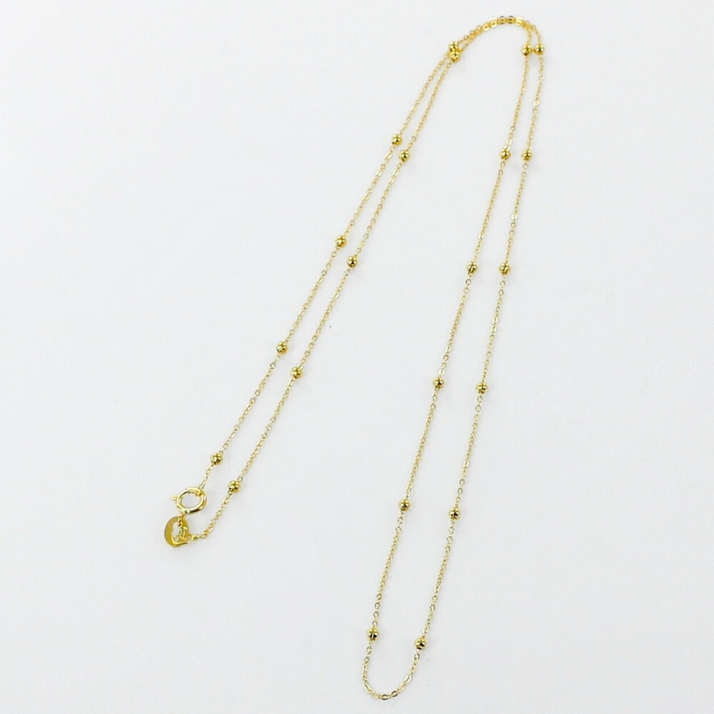 UNOAERRE ウノアエレ ボールステーションネックレス K18 レディース イエローゴールド ネックレス チェーン プレゼント 女性 イタリア製 18金 18K ギフト 彼女 母 妻 婚約 結婚記