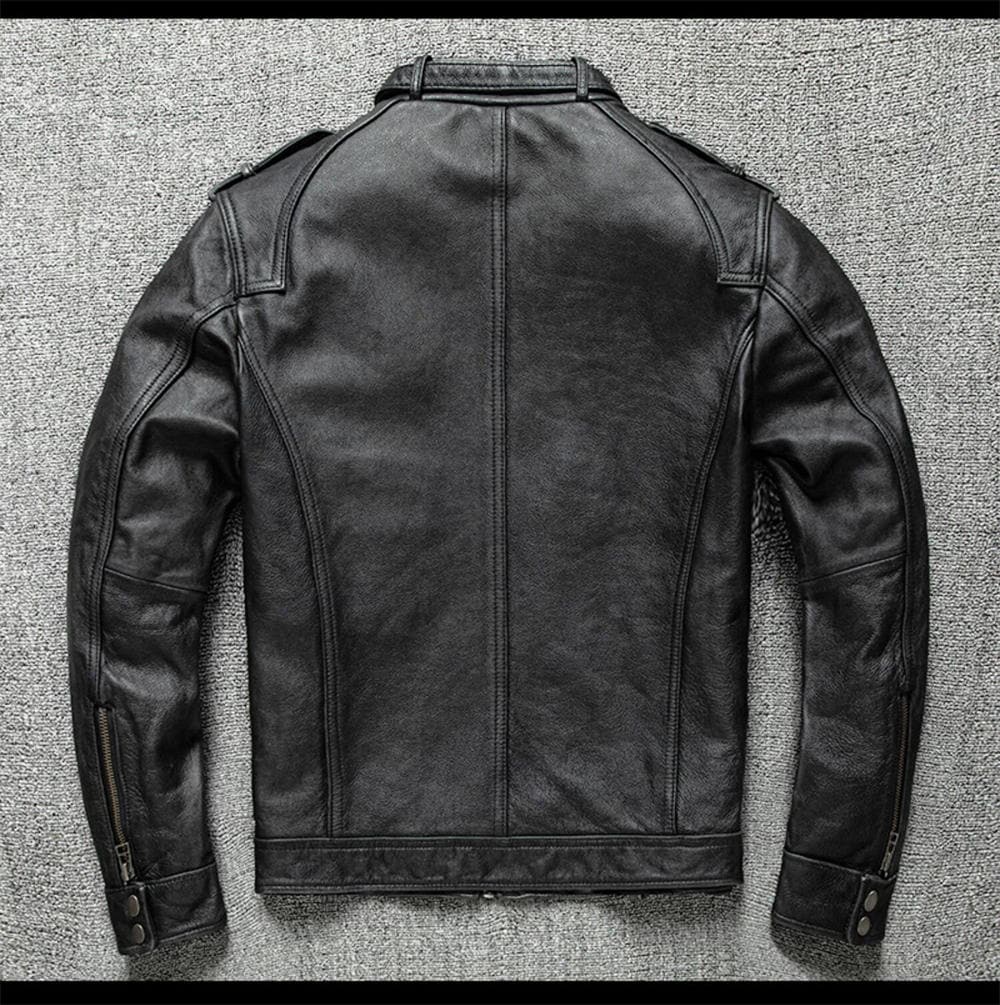 ライダースジャケット 革ジャン 本革 レザー ジャケット 牛革 ライダース シングル メンズ バイクジャケット ブルゾン 防寒 アウター バイク