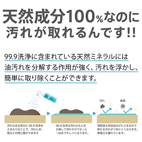 【有吉ゼミで紹介】99.9/ｷｭｷｭｯｷｭ 洗浄 350mlｽﾌﾟﾚｰ＋詰替600mlのセット 純日本製の天然成分100％ 手荒れしにくく素材を傷めにくい成分値