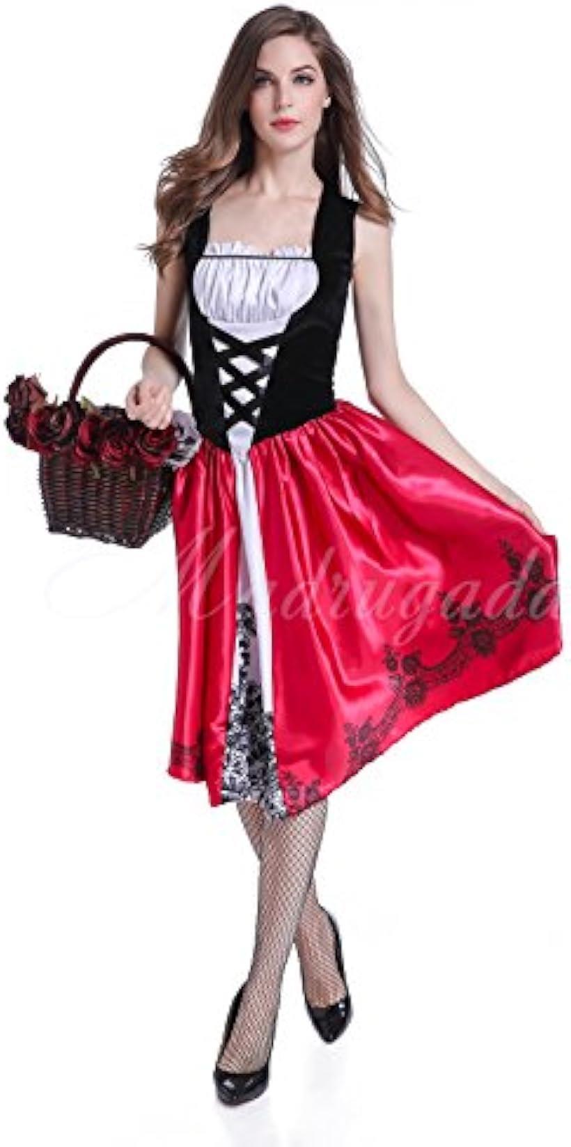 ローズカラーのワンピース ハロウィン コスチューム レースアイマスク付き 2点セット レディース S617(赤 M) ローズカラーのワンピース ハロウィン コスチューム レースアイマスク付き 2点セット レディース S617(赤 M)