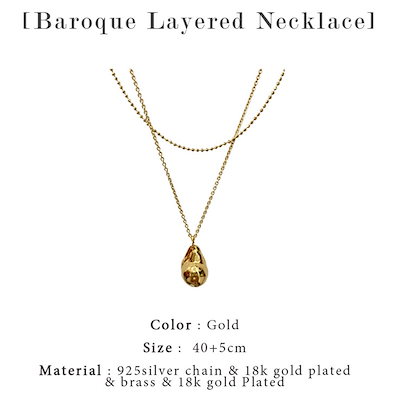 [Lavishe] bts ジミン着用 Baroque Layered Necklace