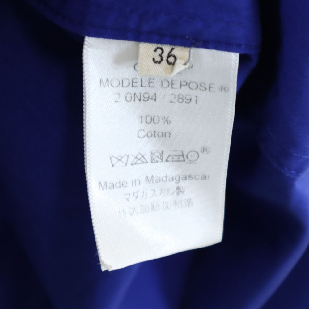 長袖 切替 コットンシャツ 36 ブルー×ホワイト レディース 長袖 切替 コットンシャツ 36 ブルー×ホワイト レディース