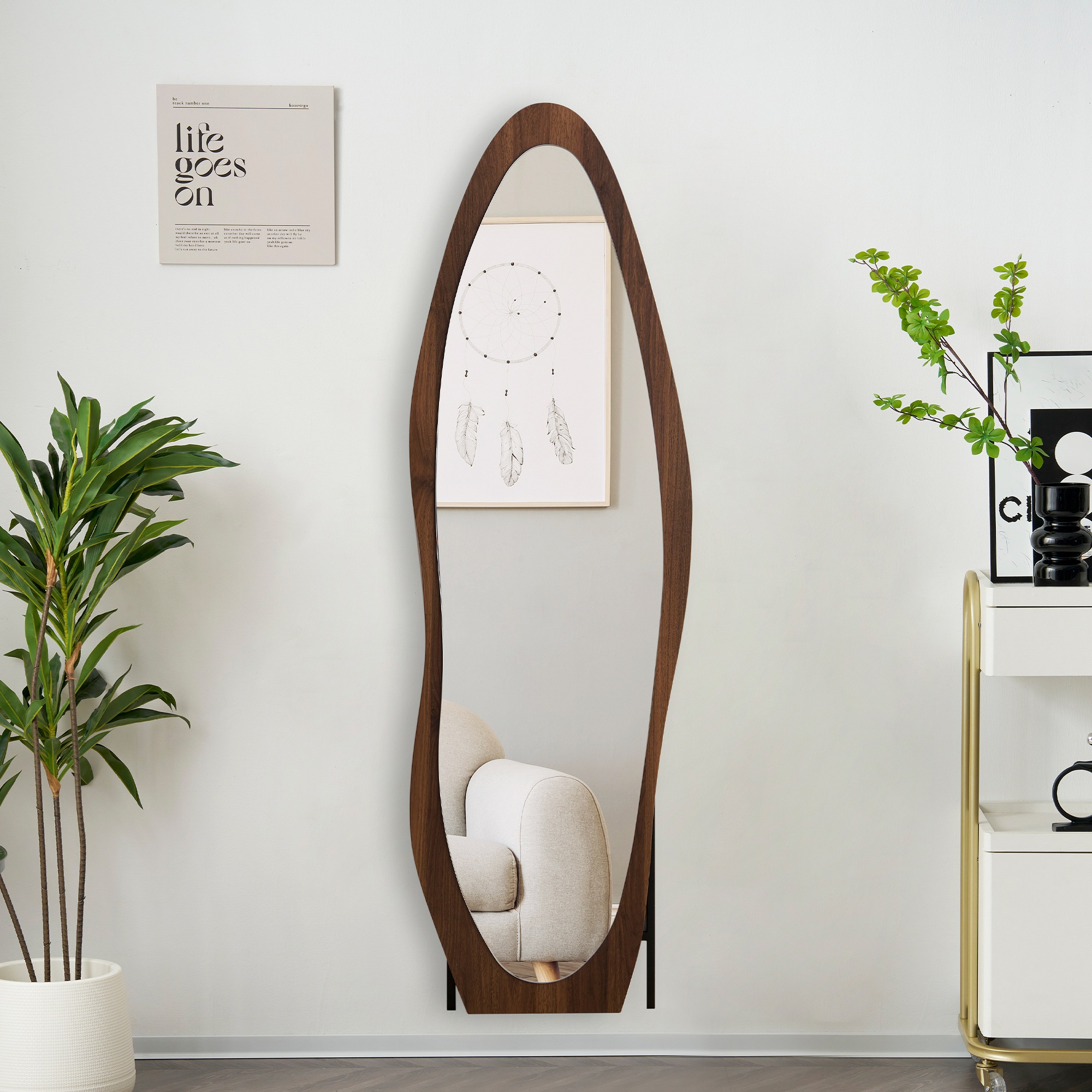 【国内即発送】453 全身鏡 ウェーブミラー 姿見鏡 北欧 木目調 スタンドミラー 壁掛けミラー 立てかけ 姿見 鏡 ミラー おしゃれ 飛散防止 160*50CM ブラウン 【国内即発送】453 全身鏡 ウェーブミラー 姿見鏡 北欧 木目調 スタンドミラー 壁掛けミラー 立てかけ 姿見 鏡 ミラー おしゃれ 飛散防止 160*50CM ブラウン