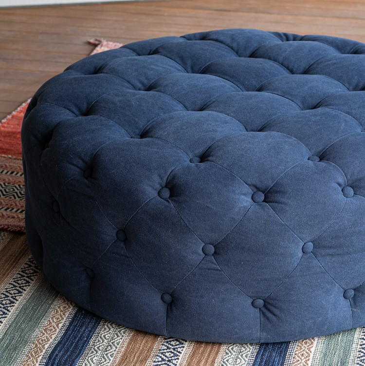 椅子 チェア スツール 丸椅子 おしゃれ 帆布 撥水 円形 丸形 低ホルムアルデヒド 完成品 直径100cm 座面高38cm いす イス