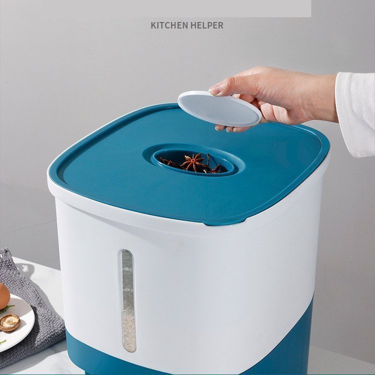 米びつ 米櫃 計量米櫃 計量米びつ ライスストッカー 省スペース スリム 洗える プラスチック おし 米びつ 米櫃 計量米櫃 計量米びつ ライスストッカー 省スペース スリム 洗える プラスチック おし