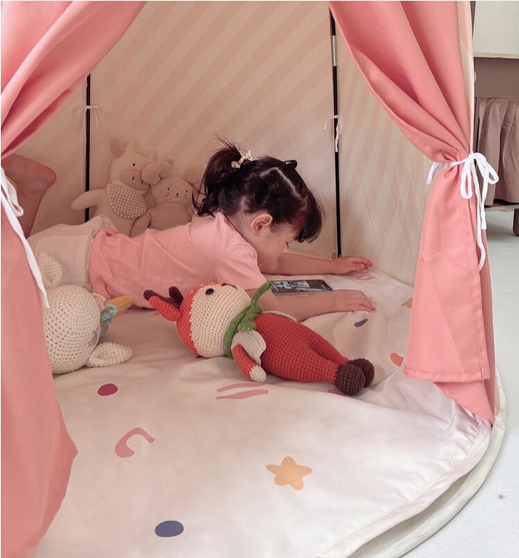 テントハウス おもちゃ 可愛い 組み立て簡単 キッズテント ベビーテント 赤ちゃん ゲームハウス フロアマット付き キャンプ 子供部屋 プレイハウス 北欧 子供テント 睡眠テント プレイテント クリス