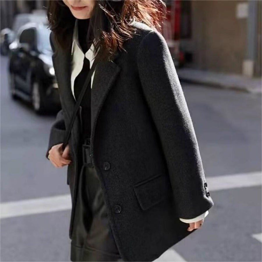 韓国デザイン秋冬新作ウールジャケットコート