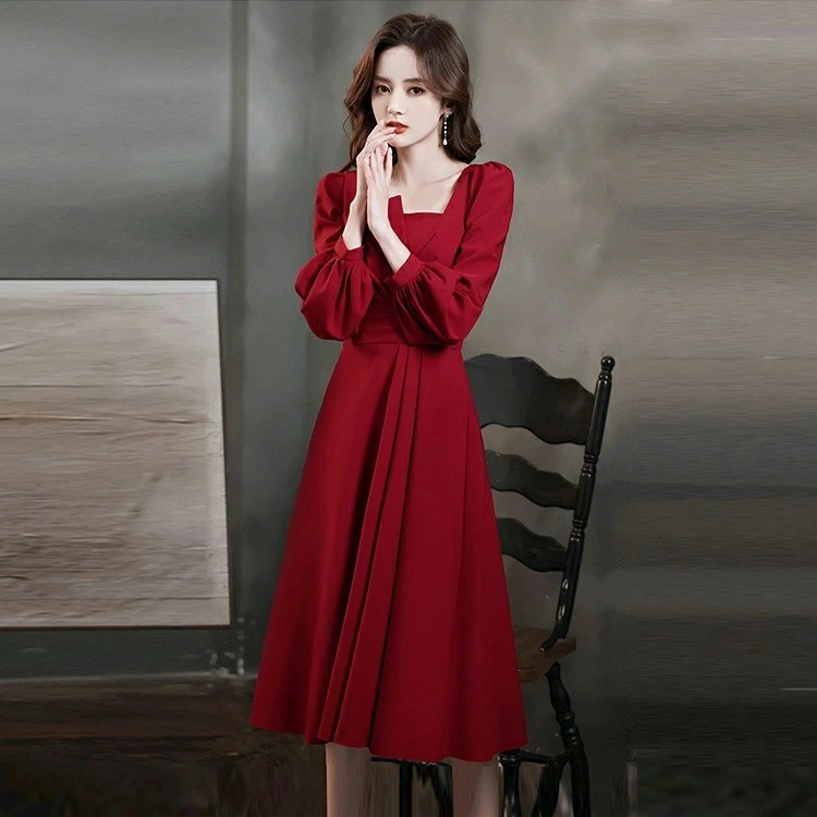 結婚式ドレス 二次会ドレス ワイン赤 サテン ドレス ミモレ丈ドレス パフスリーブ パーティードレス 白 黒 ワインレッド 成人式ドレス 同窓会 謝恩会 ミディアム丈 お呼ばれドレス 長袖 Aライン 結婚式ドレス 二次会ドレス ワイン赤 サテン ドレス ミモレ丈ドレス パフスリーブ パーティードレス 白 黒 ワインレッド 成人式ドレス 同窓会 謝恩会 ミディアム丈 お呼ばれドレス 長袖 Aライン