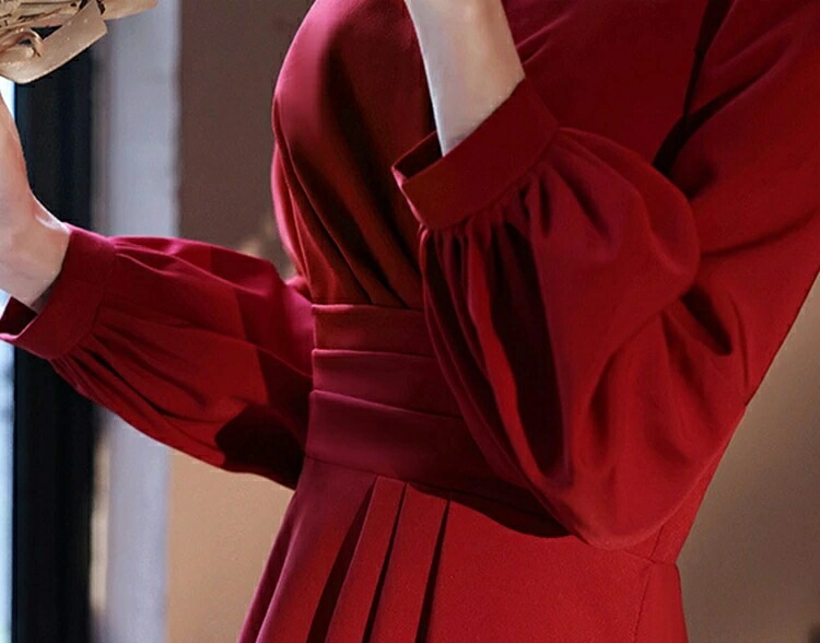 結婚式ドレス 二次会ドレス ワイン赤 サテン ドレス ミモレ丈ドレス パフスリーブ パーティードレス 白 黒 ワインレッド 成人式ドレス 同窓会 謝恩会 ミディアム丈 お呼ばれドレス 長袖 Aライン 結婚式ドレス 二次会ドレス ワイン赤 サテン ドレス ミモレ丈ドレス パフスリーブ パーティードレス 白 黒 ワインレッド 成人式ドレス 同窓会 謝恩会 ミディアム丈 お呼ばれドレス 長袖 Aライン