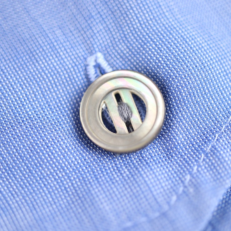 新品未使用展示品 HERMES エルメス ブラウス - アパレル 表記サイズ 34 コットン ブルー ノースリーブ 本物保証 中古