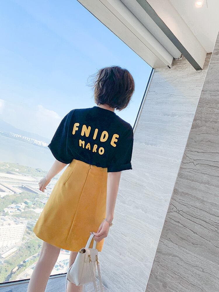 トップス カットソー Tシャツ ロング丈 ロンT くま柄 動物柄 キャラクター ラウンドネック