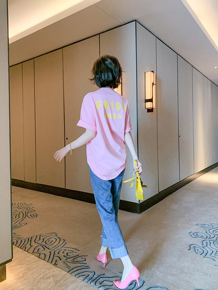 トップス カットソー Tシャツ ロング丈 ロンT くま柄 動物柄 キャラクター ラウンドネック