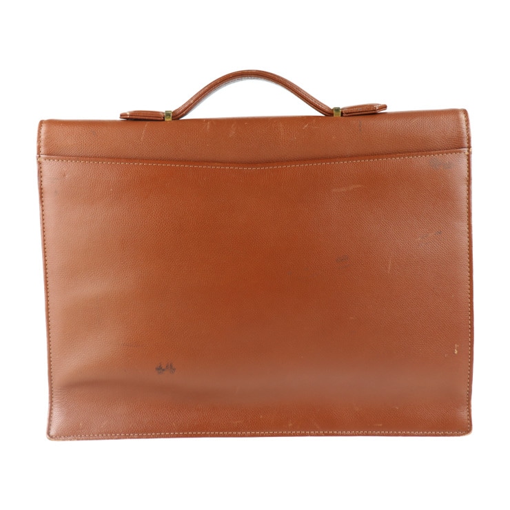 YVES SAINT LAURENT イヴ サンローラン ビジネスバッグ KY 3760 DE 50 ブリーフケース レザー ブラウン ゴールド金具 書類鞄 ヴィンテージ 本物保証 中古