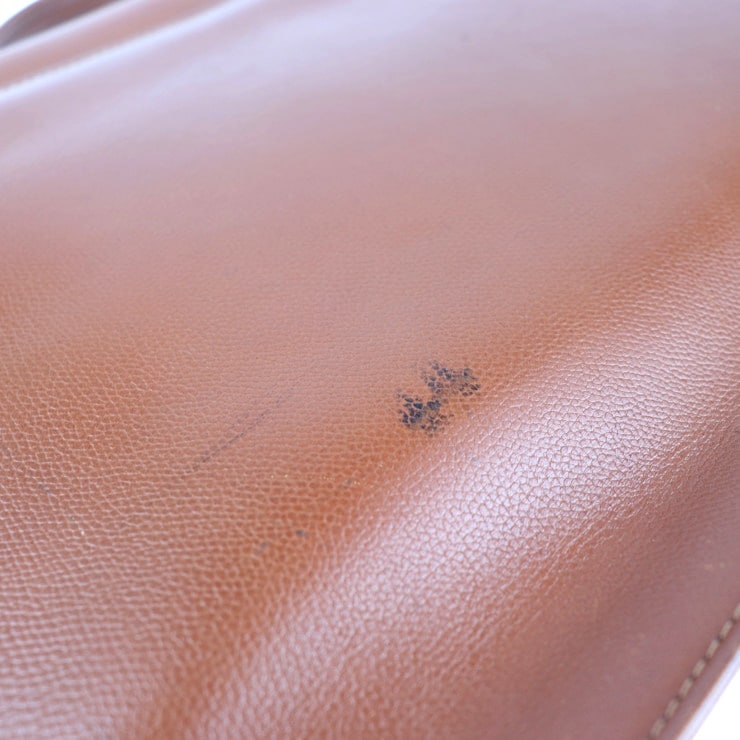YVES SAINT LAURENT イヴ サンローラン ビジネスバッグ KY 3760 DE 50 ブリーフケース レザー ブラウン ゴールド金具 書類鞄 ヴィンテージ 本物保証 中古