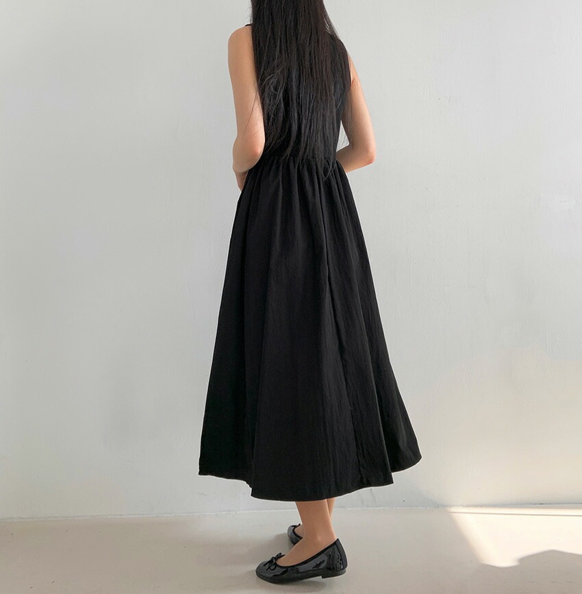 [メガ割りSALE]センターラインタンクトップフレアコンビワンピース