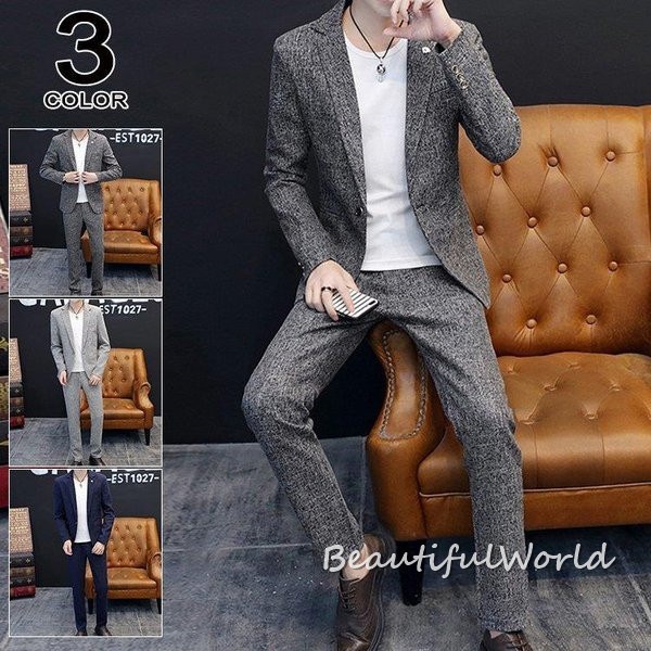 スーツ メンズ ビジネススーツ カジュアルスーツ 2ピーススーツ 紳士服通勤結婚式 スーツ メンズ ビジネススーツ カジュアルスーツ 2ピーススーツ 紳士服通勤結婚式