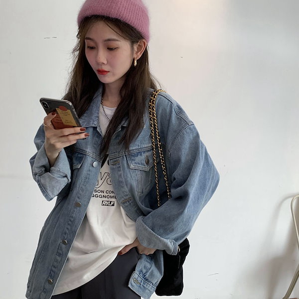 Qoo10] 春秋 デニム 上着 港風 韓国ファッショ