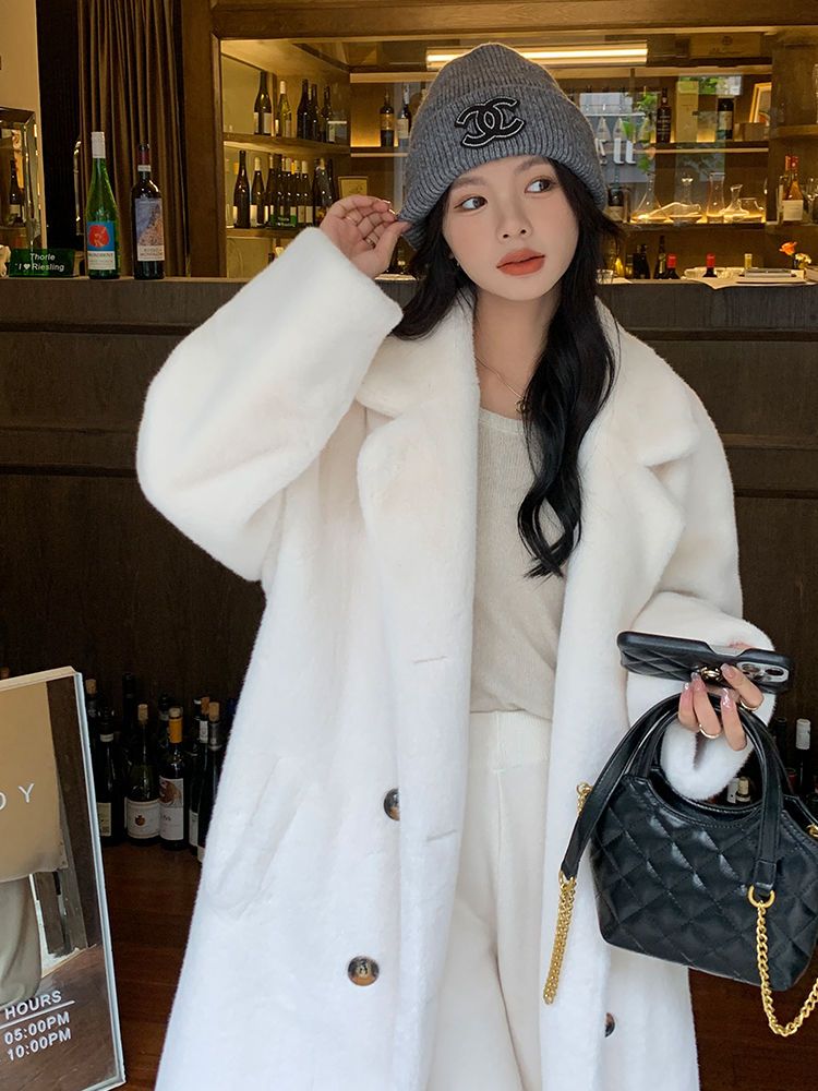 ジャケット コート トップス レディース エコファー毛皮 フェイクミンク 裏起毛ファッション 皮毛一体 保温 厚手 華やか暖かい 体型カバー アウター テーラードジャケット