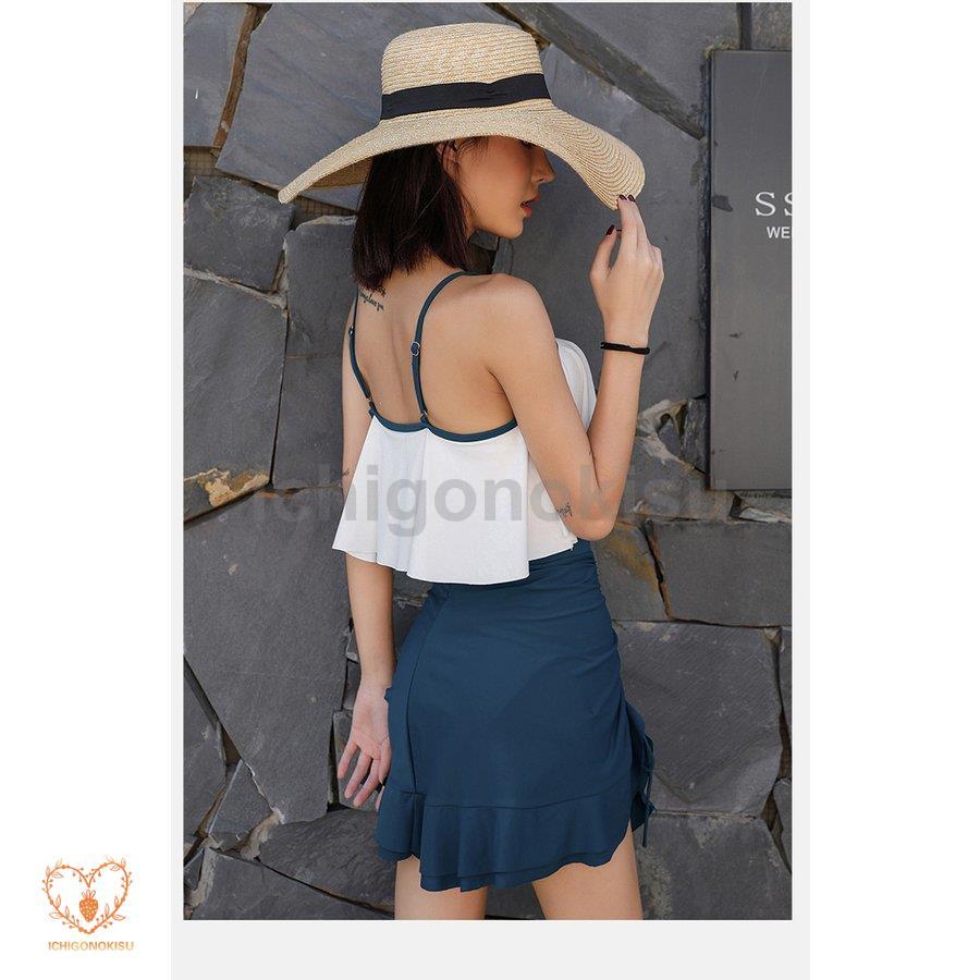 【本日のイベント】水着 レディース 体型カバー 水着 リゾート キャミソール パッド付き セットアップ 40代 大きいサイズ ママ水着 スイムウェア 海水浴 20代 30代 40代 50代