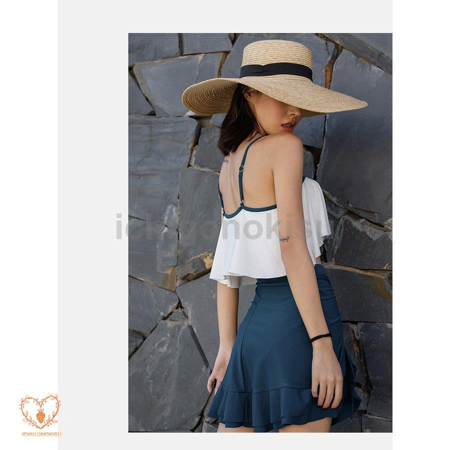 【本日のイベント】水着 レディース 体型カバー 水着 リゾート キャミソール パッド付き セットアップ 40代 大きいサイズ ママ水着 スイムウェア 海水浴 20代 30代 40代 50代