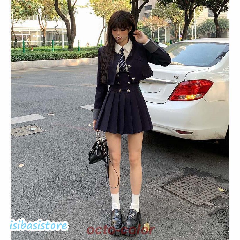今日限りで!!韓国 制服 ブレザー なんちゃって制服 セット ジャケット 白シャツ 長袖 ネクタイ サロペットスカート 卒業式 スーツ レディース 女子高生 中学生 高校生 入学式 今日限りで!!韓国 制服 ブレザー なんちゃって制服 セット ジャケット 白シャツ 長袖 ネクタイ サロペットスカート 卒業式 スーツ レディース 女子高生 中学生 高校生 入学式