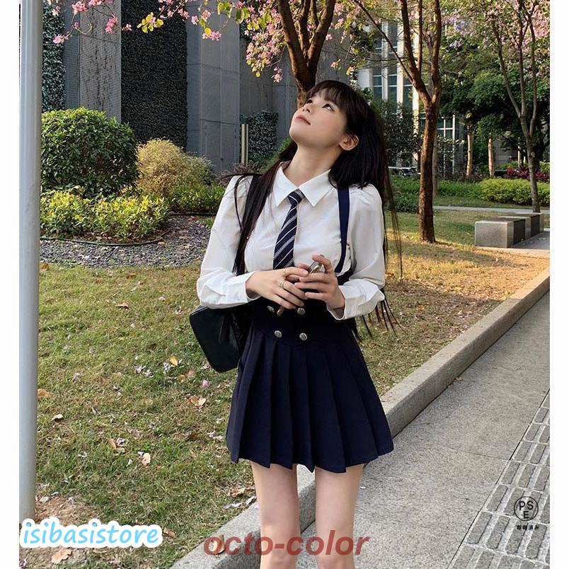 今日限りで!!韓国 制服 ブレザー なんちゃって制服 セット ジャケット 白シャツ 長袖 ネクタイ サロペットスカート 卒業式 スーツ レディース 女子高生 中学生 高校生 入学式 今日限りで!!韓国 制服 ブレザー なんちゃって制服 セット ジャケット 白シャツ 長袖 ネクタイ サロペットスカート 卒業式 スーツ レディース 女子高生 中学生 高校生 入学式
