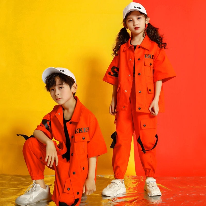 【2113人コレクション】子供用ストリートダンスセット男の子Hiphop少年ヒップホップファッション夏工装服ストリートダンス服男かっこいい女 【2113人コレクション】子供用ストリートダンスセット男の子Hiphop少年ヒップホップファッション夏工装服ストリートダンス服男かっこいい女