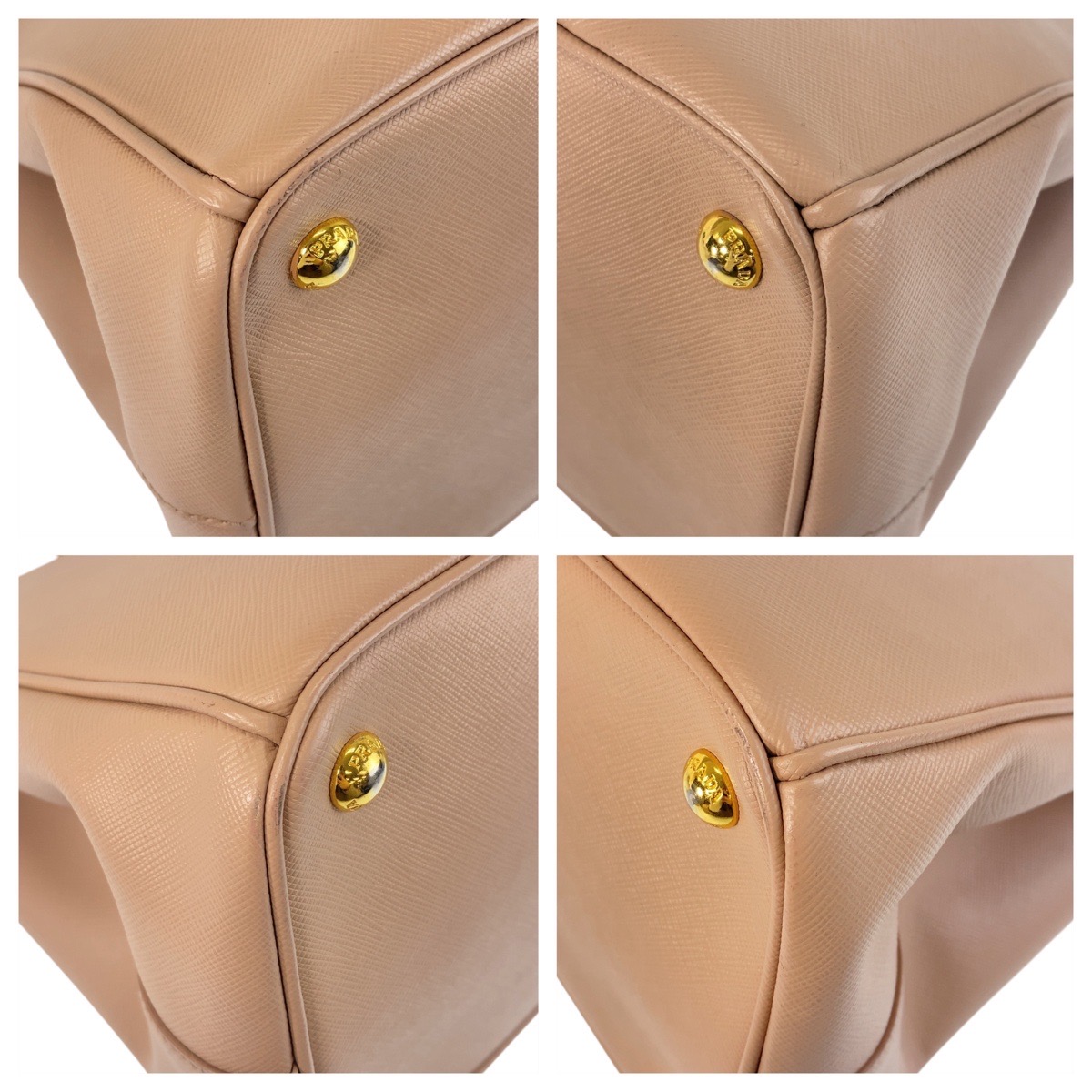 美品 サフィアーノ 三角ロゴプレート ベージュ ゴールド金具 レザー トートバッグ ハンドバッグ ショルダーバッグ 2way レディース 501293