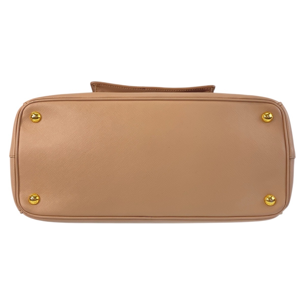 美品 サフィアーノ 三角ロゴプレート ベージュ ゴールド金具 レザー トートバッグ ハンドバッグ ショルダーバッグ 2way レディース 501293