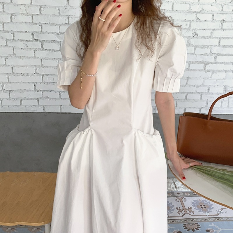 ワンピース 半袖 春 夏 きれいめ カジュアル かわいい ロング aライン Aライン フレア ワンピドレス フレアスカート ロング ロング丈 アンクル丈 7分丈 ミディアム丈 ミドル丈 レギュラー丈