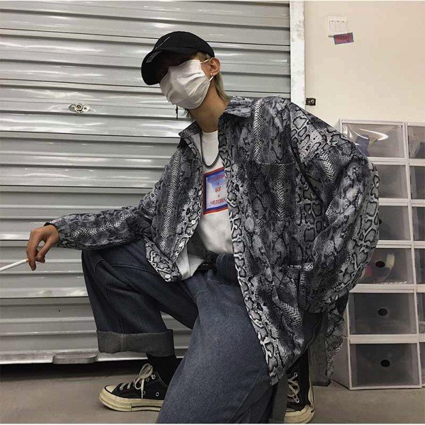 RUDE GALLERY ルードギャラリー パイソン 蛇 ヘビ柄 総柄長袖シャツ RUDE GALLERY ルードギャラリー パイソン 蛇 ヘビ柄 総柄長袖