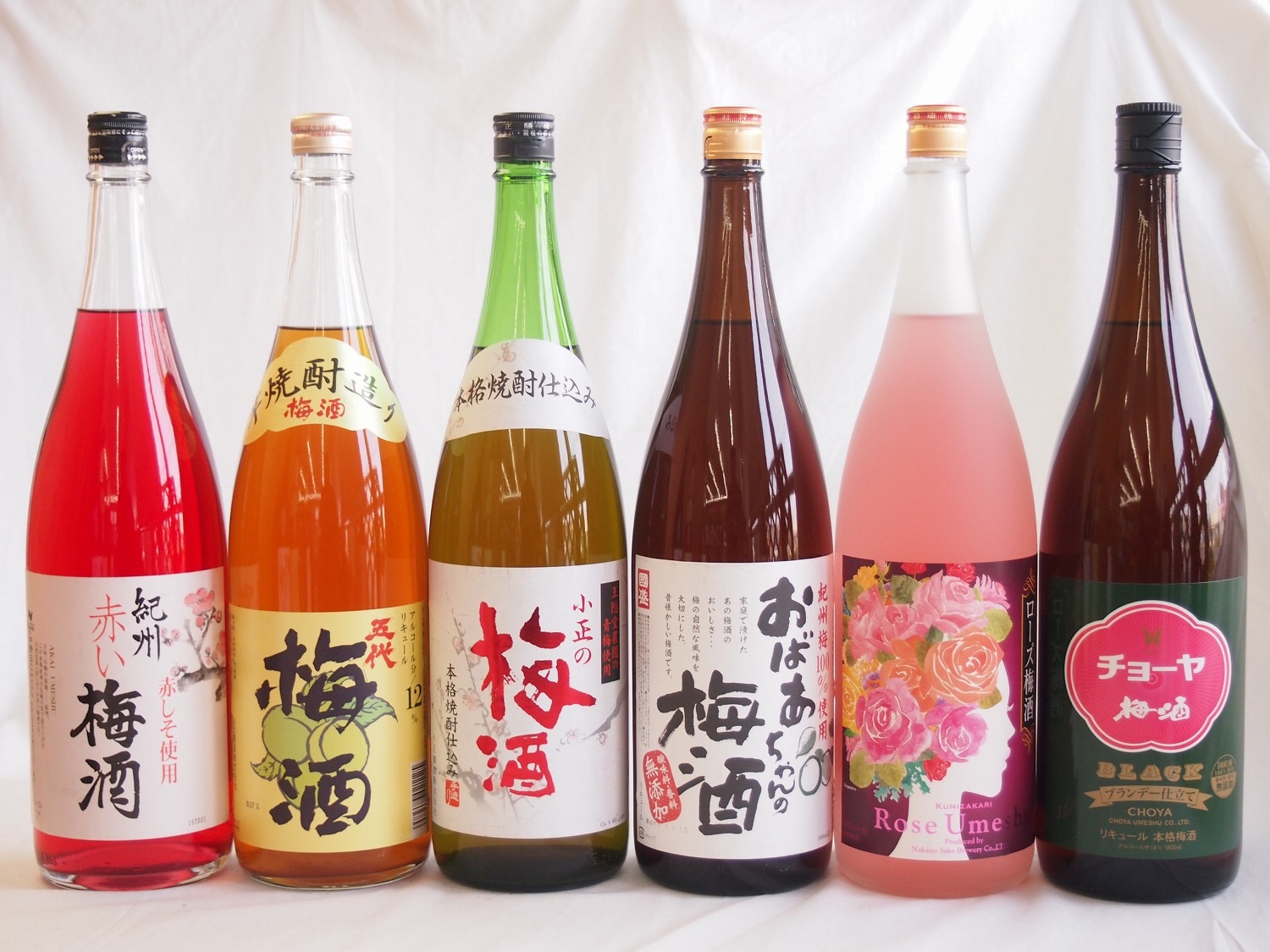 こんな梅酒福袋が欲しかったぁ　飲み比べ6本セット（中野BC 赤い梅酒 五代梅酒 小正の梅酒 中埜酒造