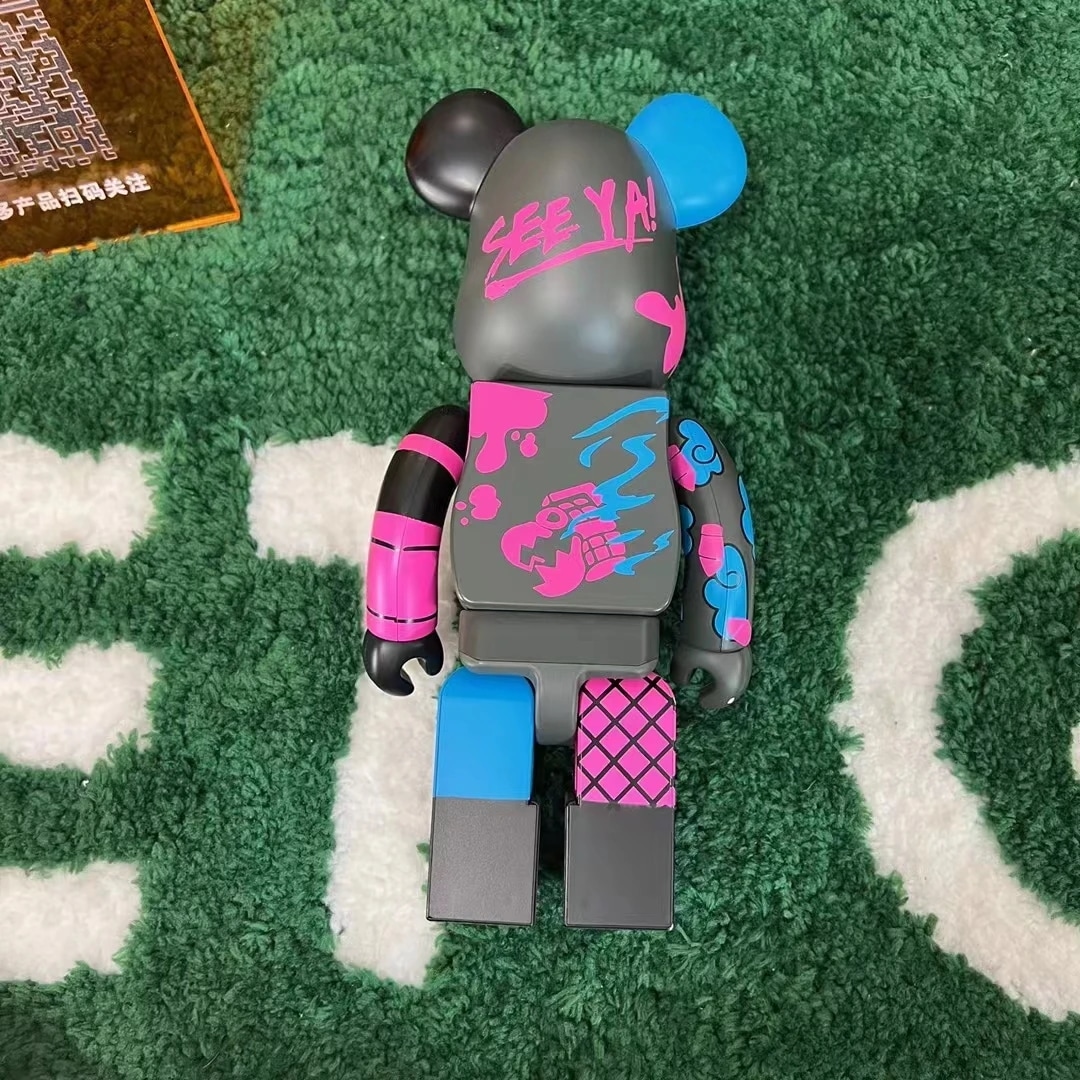 ベアブリック 400% 28 センチメートル Be@rbrickly リーグオブレジェンド LOL ジンクス ランナウェイ ロリ グラフィティ JINX 400% デスクトップ オーナメント