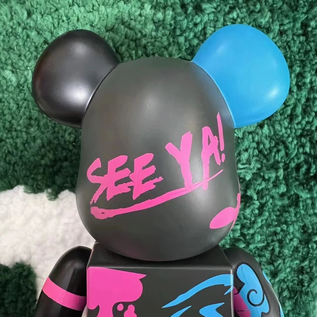 ベアブリック 400% 28 センチメートル Be@rbrickly リーグオブレジェンド LOL ジンクス ランナウェイ ロリ グラフィティ JINX 400% デスクトップ オーナメント