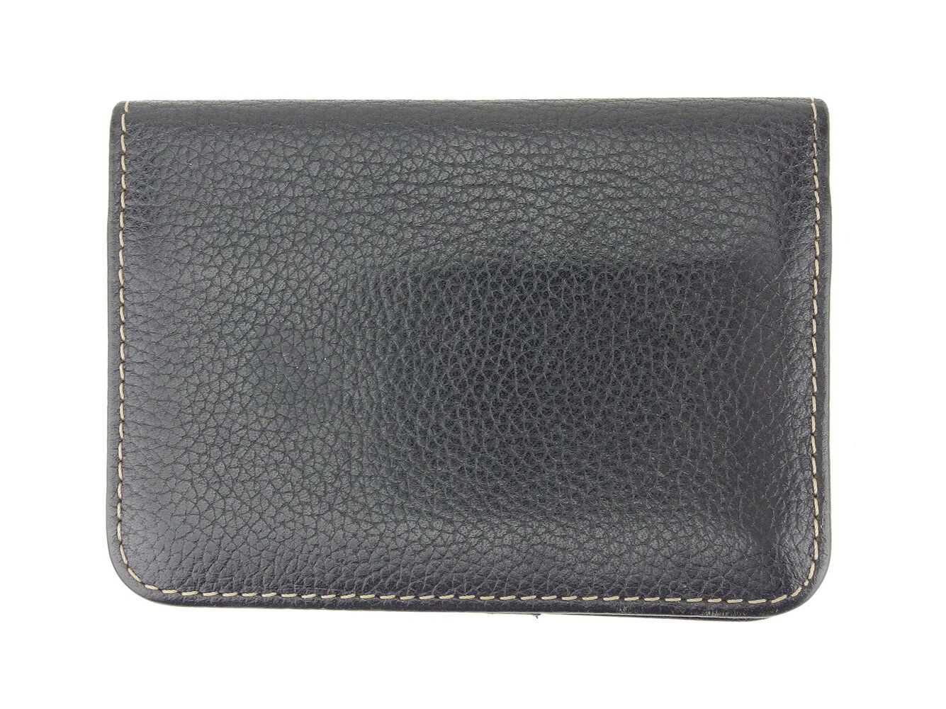 カードケース 名刺入れ ロゴプレート ブラック ゴールド 中古