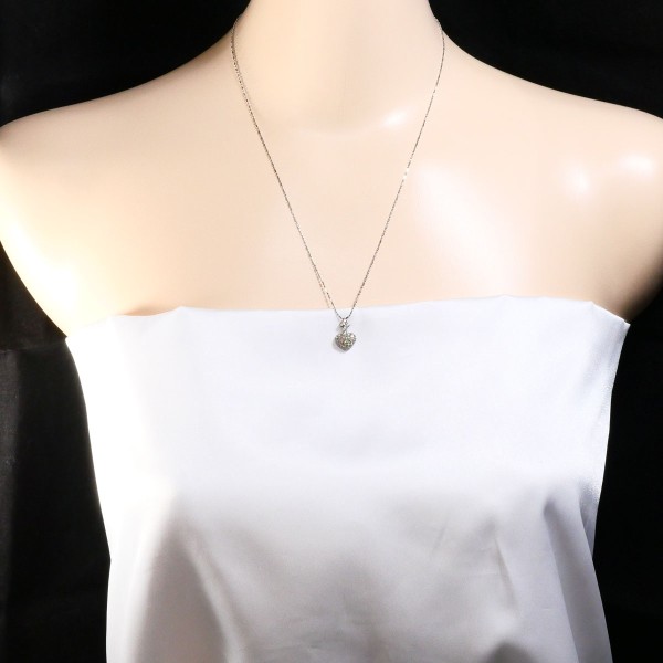 K18 18金 WG ネックレス ブラウンダイヤ 0.50 ダイヤ 0.03 ジュエリー 中古 K18 18金 WG ネックレス ブラウンダイヤ 0.50 ダイヤ 0.03 ジュエリー 中古