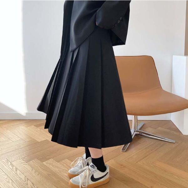 プリーツ スカート ロング スカート マキシ スカート ボトムス ハイ ウエスト Aライン ミモレ 丈 マキシ丈 ゆったり オフィス スタイル エレガント スタイル カジュアル スタイル ラウンジ l プリーツ スカート ロング スカート マキシ スカート ボトムス ハイ ウエスト Aライン ミモレ 丈 マキシ丈 ゆったり オフィス スタイル エレガント スタイル カジュアル スタイル ラウンジ l
