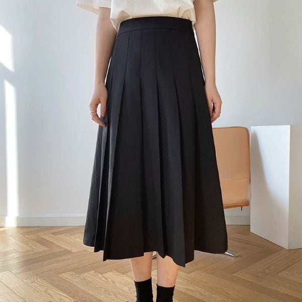プリーツ スカート ロング スカート マキシ スカート ボトムス ハイ ウエスト Aライン ミモレ 丈 マキシ丈 ゆったり オフィス スタイル エレガント スタイル カジュアル スタイル ラウンジ l プリーツ スカート ロング スカート マキシ スカート ボトムス ハイ ウエスト Aライン ミモレ 丈 マキシ丈 ゆったり オフィス スタイル エレガント スタイル カジュアル スタイル ラウンジ l