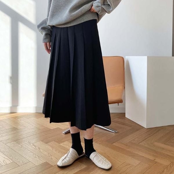 プリーツ スカート ロング スカート マキシ スカート ボトムス ハイ ウエスト Aライン ミモレ 丈 マキシ丈 ゆったり オフィス スタイル エレガント スタイル カジュアル スタイル ラウンジ l プリーツ スカート ロング スカート マキシ スカート ボトムス ハイ ウエスト Aライン ミモレ 丈 マキシ丈 ゆったり オフィス スタイル エレガント スタイル カジュアル スタイル ラウンジ l